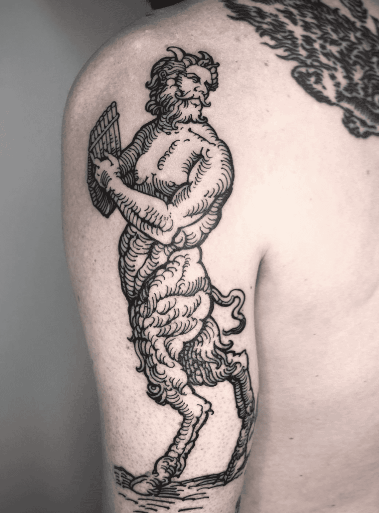 Satyrs Goat Tattoo