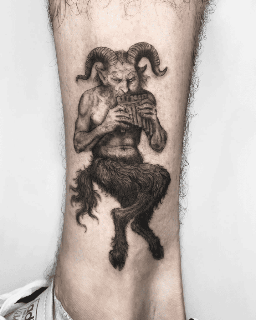 Pan Deity Goat Tattoo