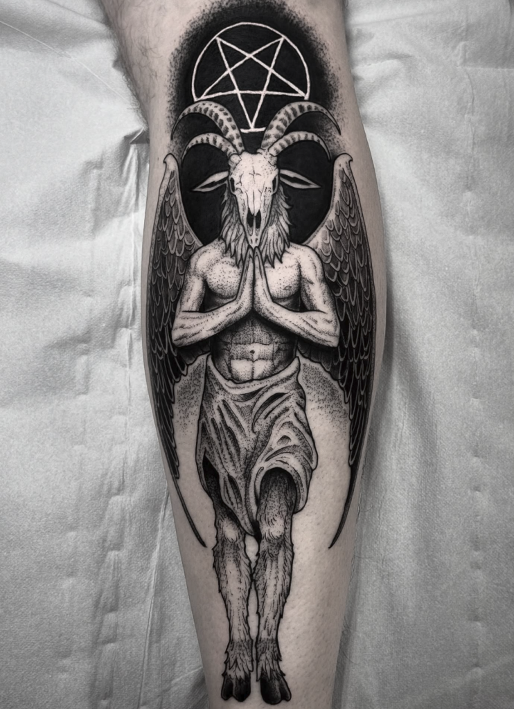 Baphomet Pray Goat Tattoo