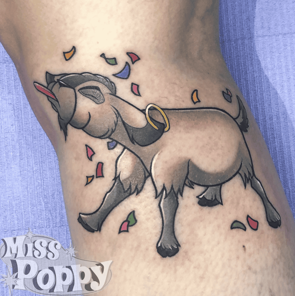 Djali Tounge Goat Tattoo