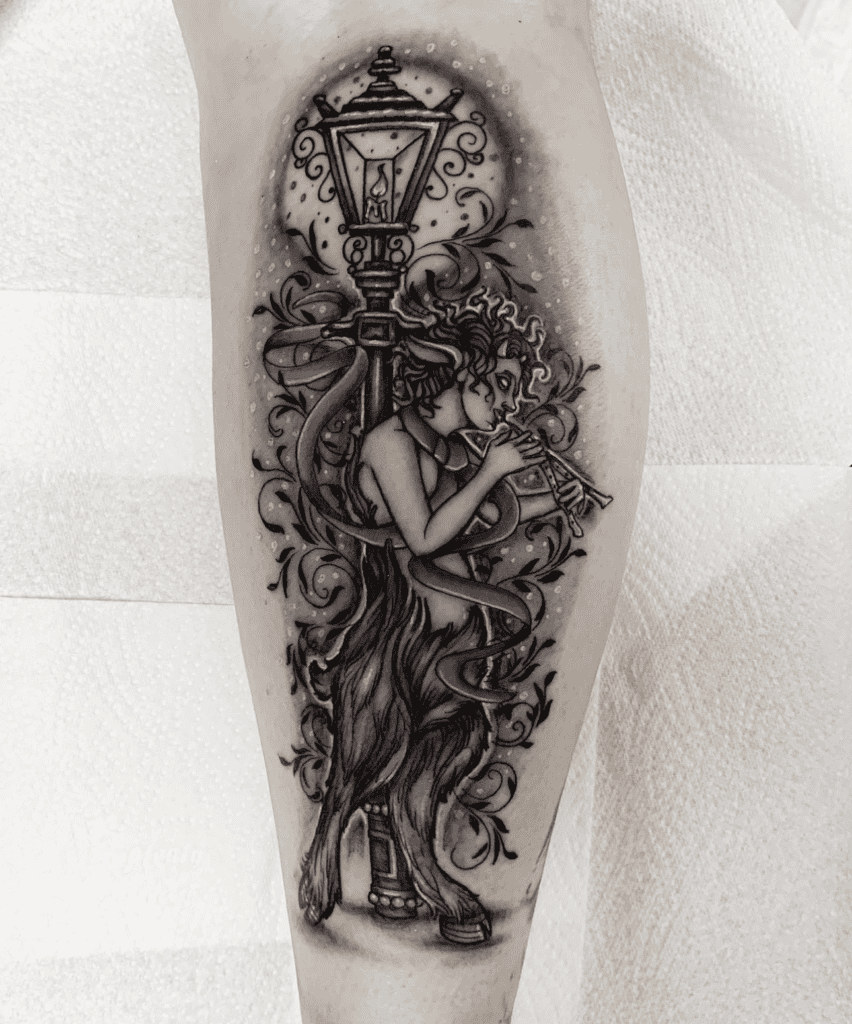 Mr Tumnus Light Goat Tattoo