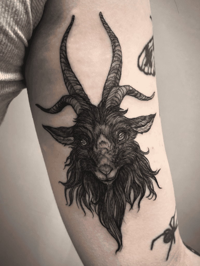 Black Phillip Goat Tattoo