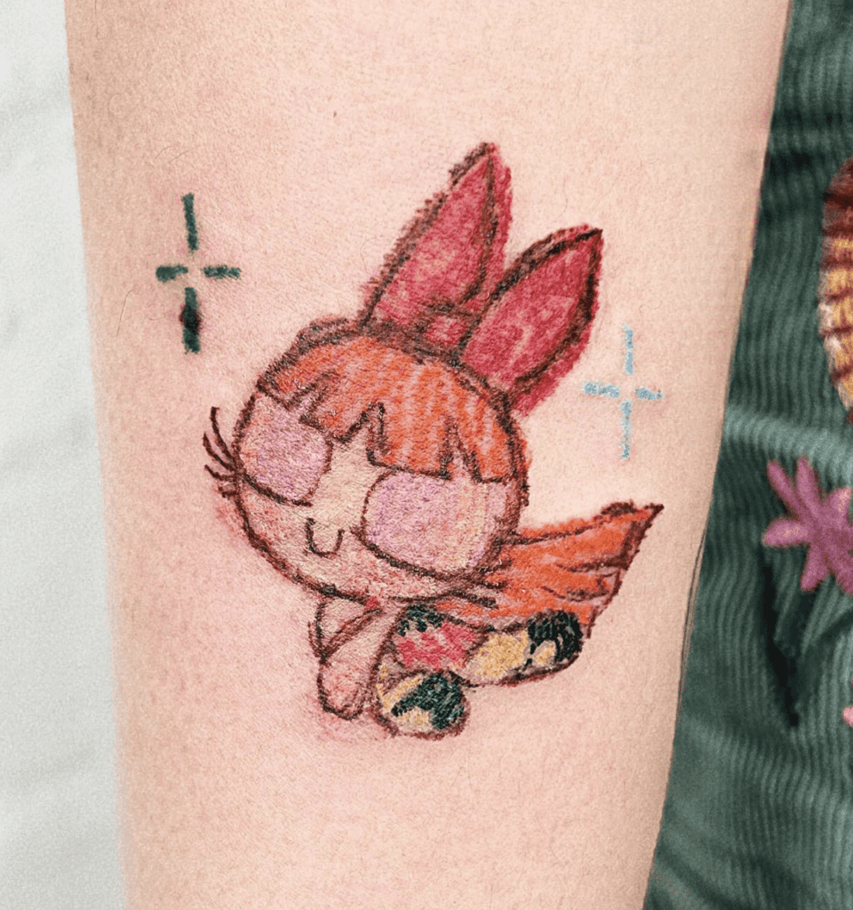 Blossom Sketch Powerpuff Girls Tattoo