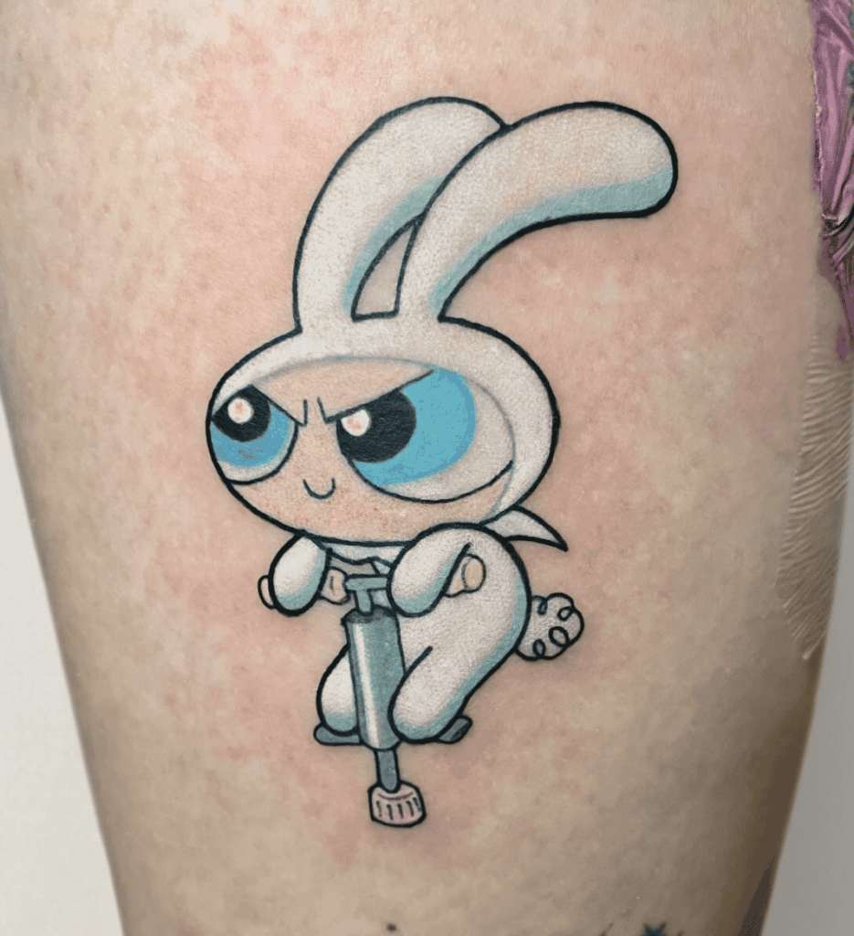 Bubbles Bunny Powerpuff Girls Tattoo
