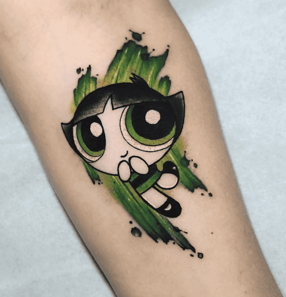 Buttercup Happy Powerpuff Girls Tattoo