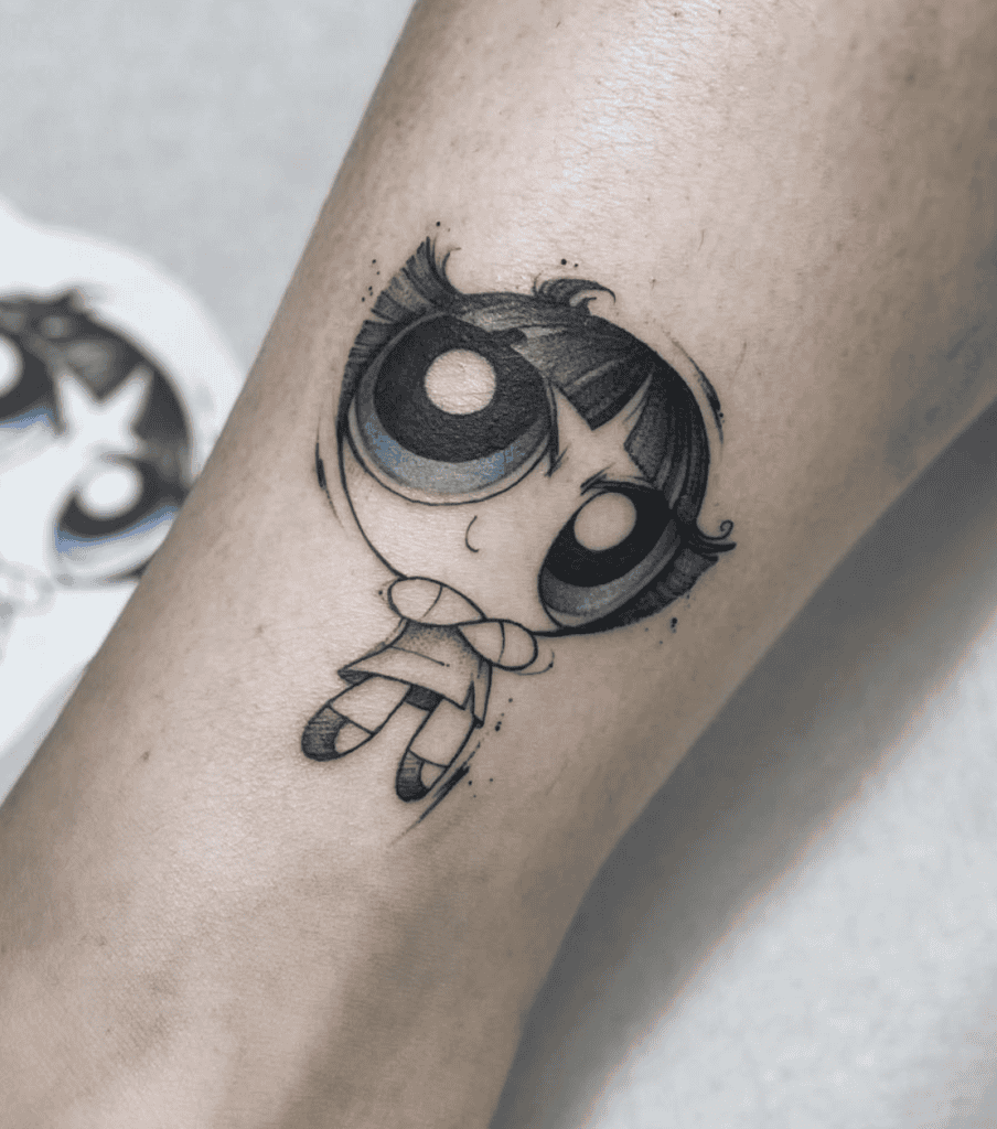 Buttercup Pose Powerpuff Girls Tattoo
