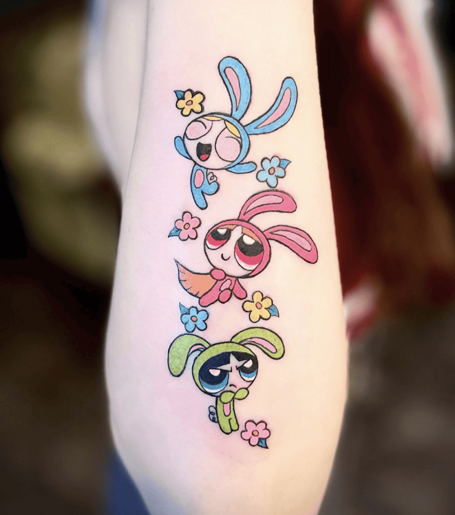 Buttercup Rabbit Powerpuff Girls Tattoo