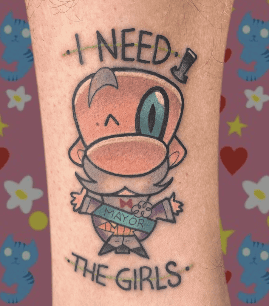 Mayor of Townsville Powerpuff Girls Tattoo