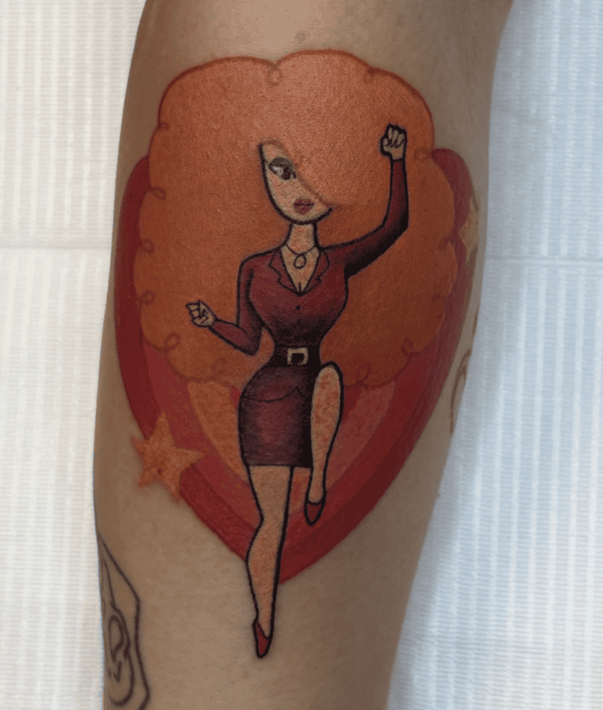 Ms Bellum Fist Powerpuff Girls Tattoo