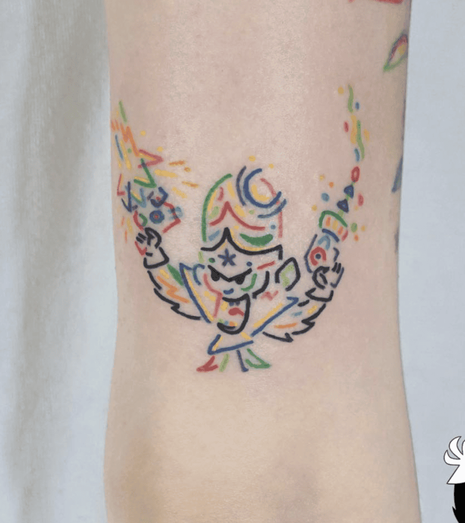 Mojo Jojo Colours Powerpuff Girls Tattoo