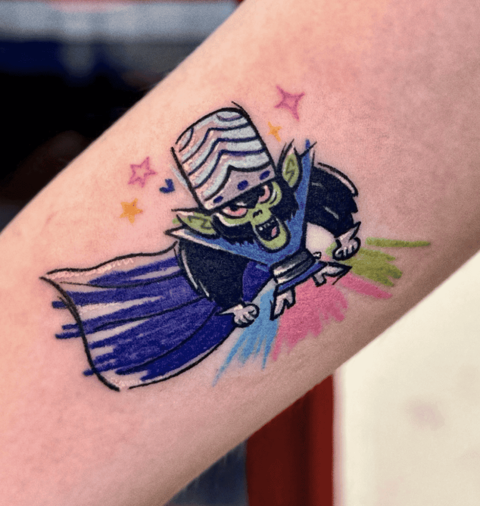 Mojo Jojo Crayon Powerpuff Girls Tattoo