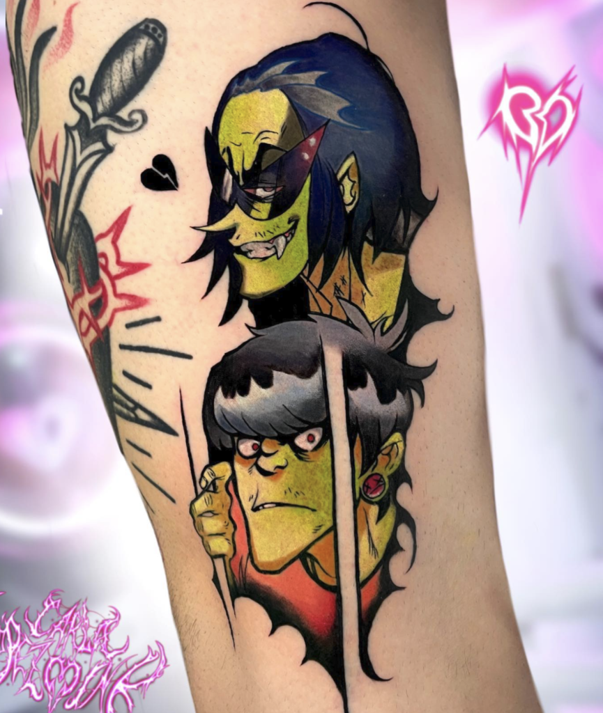 The Gangreen Gang Gorillaz Powerpuff Girls Tattoo