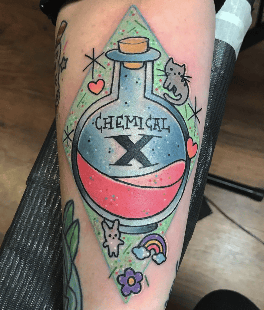 Chemical X Cute Powerpuff Girls Tattoo