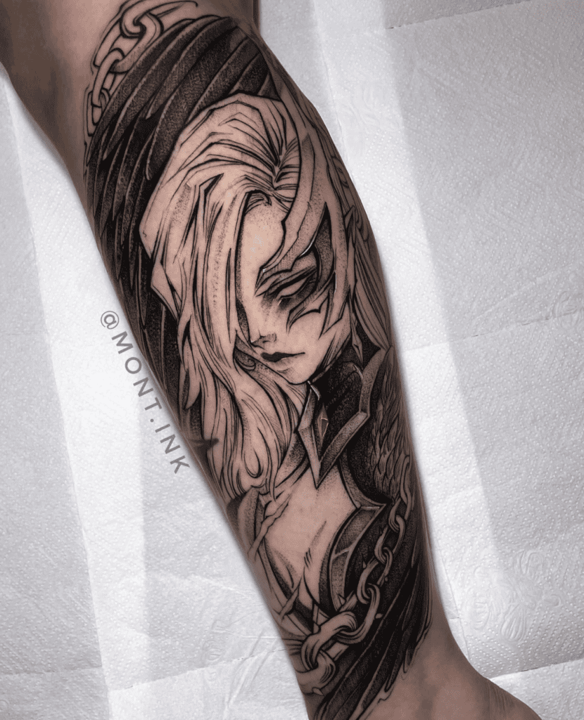 Morgana Black League of Legends Tattoo