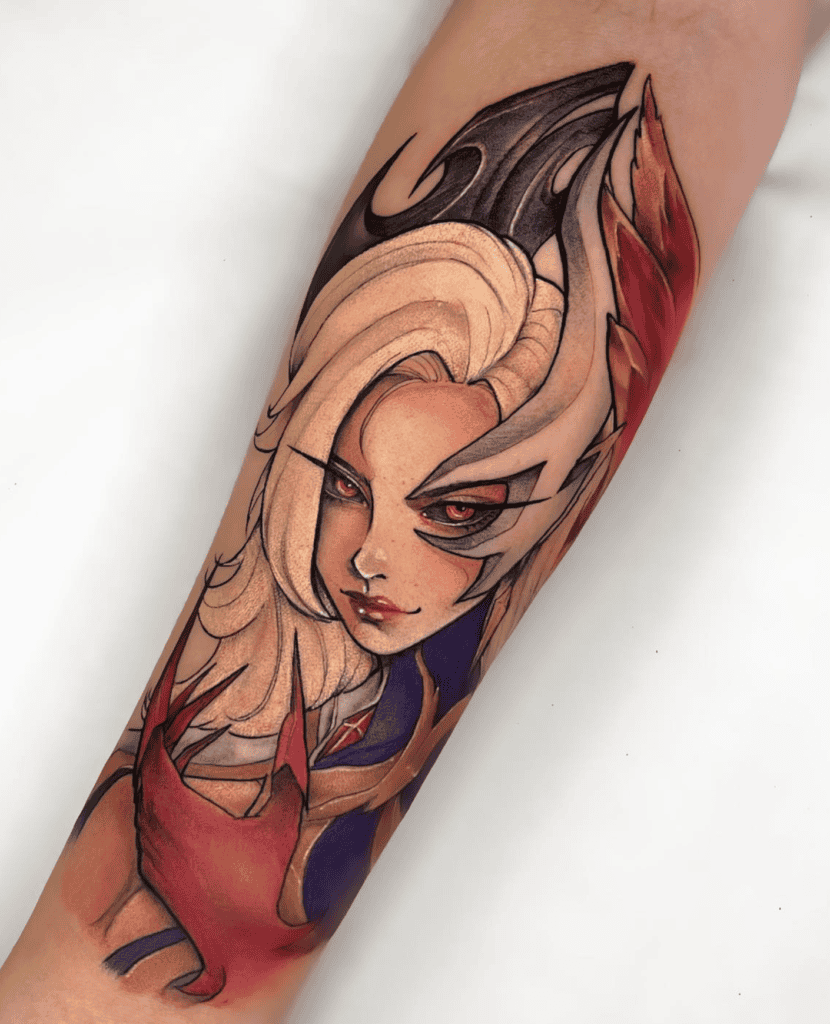 Morgana Colour League of Legends Tattoo