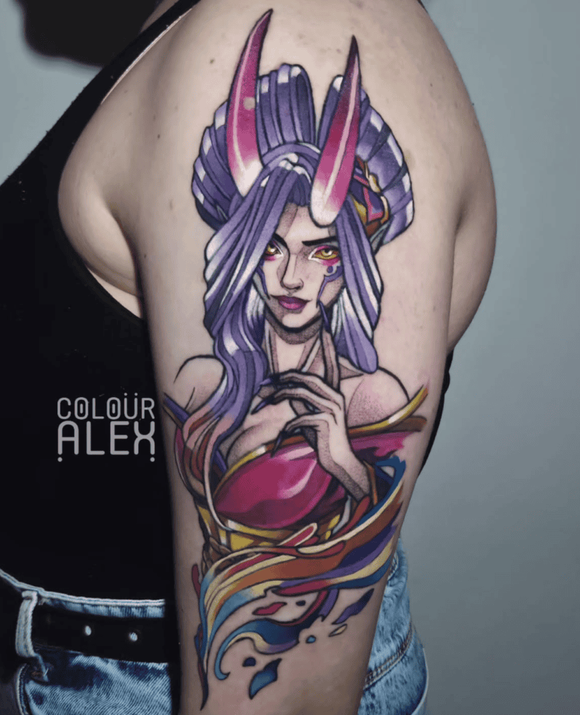 Morgana Demon League of Legends Tattoo