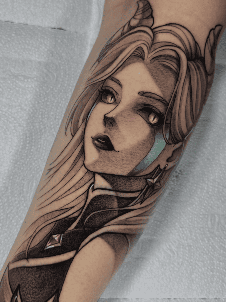 Morgana Eyes League of Legends Tattoo