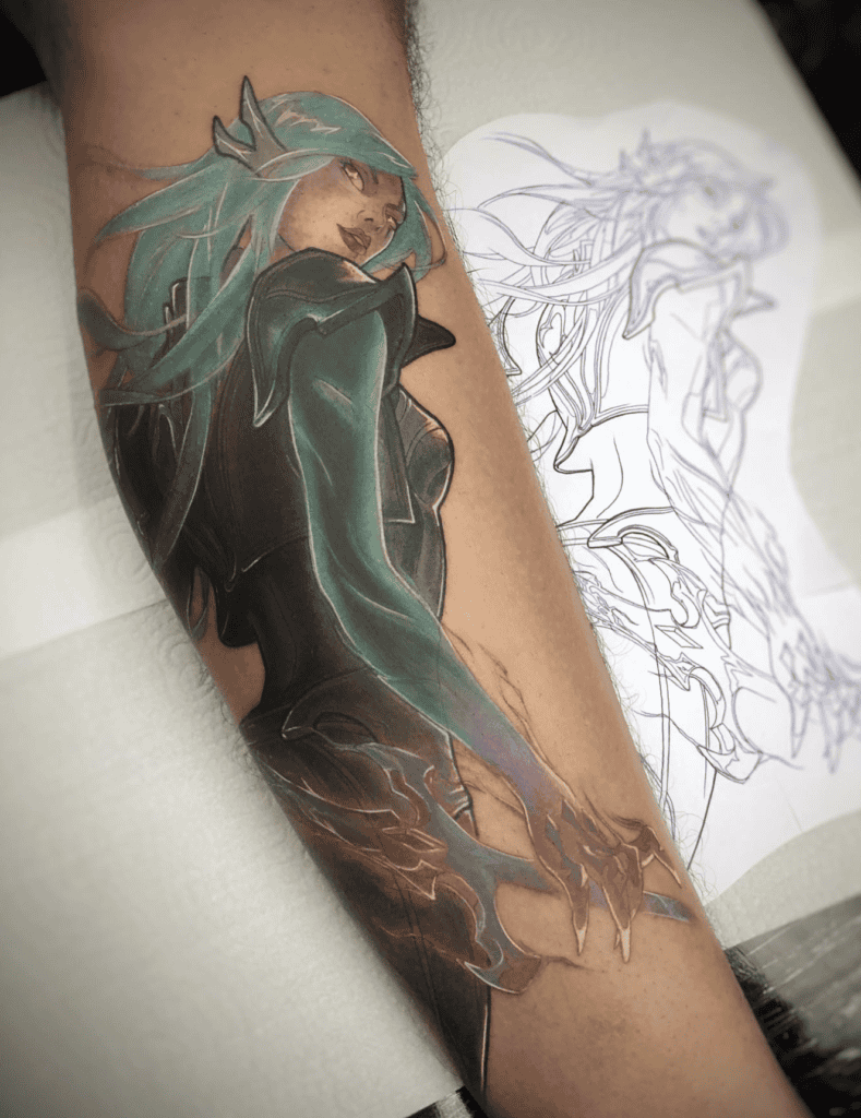 Katarina Blue League of Legends Tattoo
