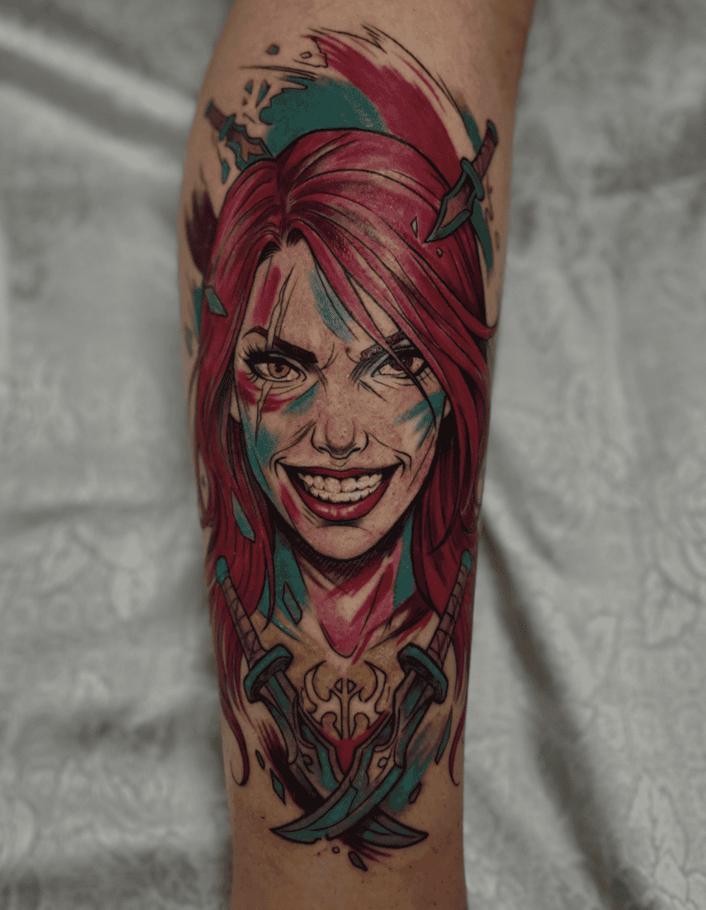 Katarina Smile League of Legends Tattoo