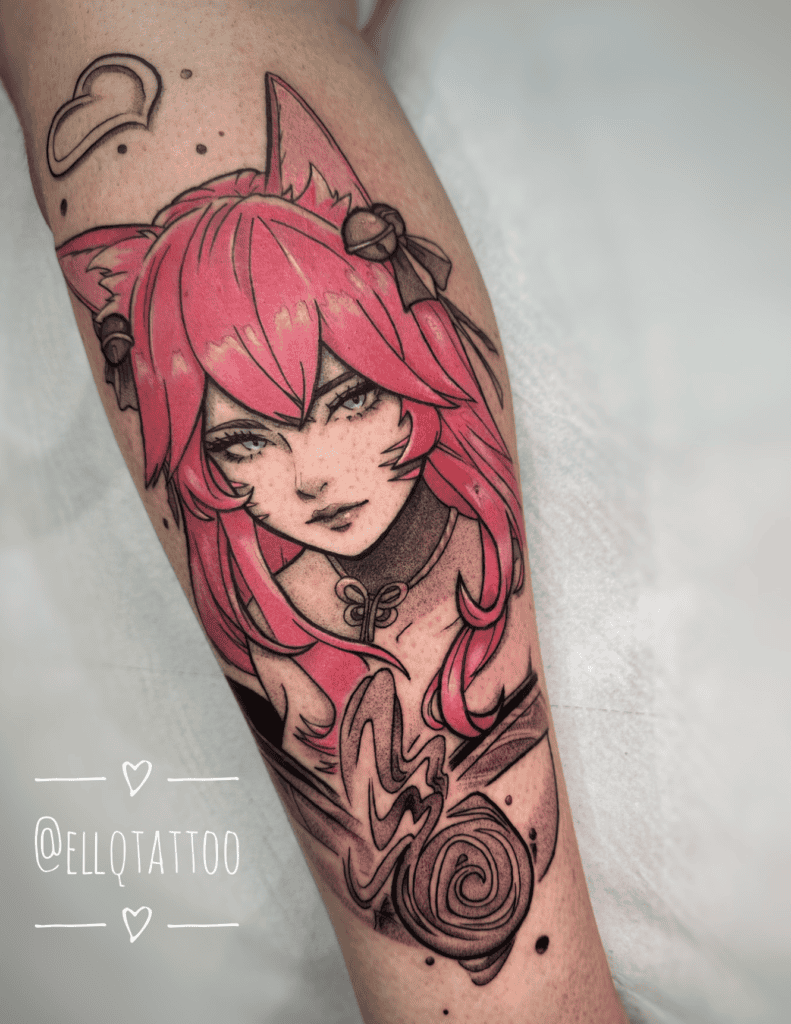 Ahri Blossom League of Legends Tattoo