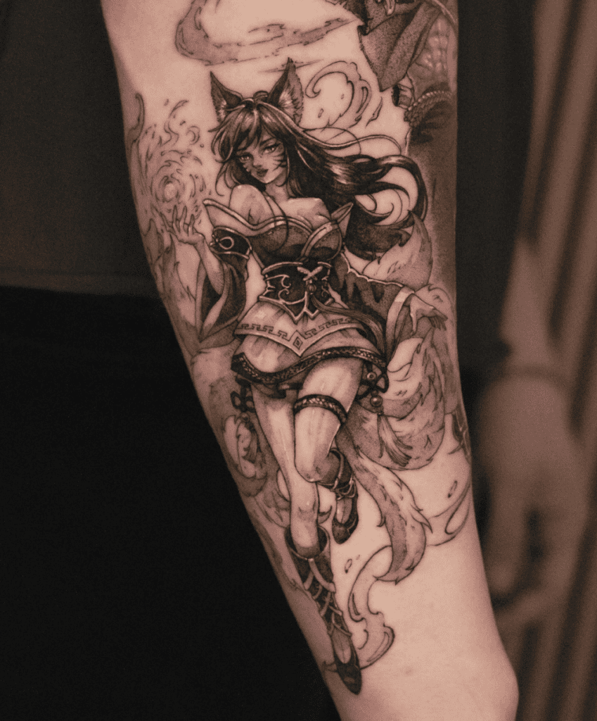 Ahri League of Legends Tattoo