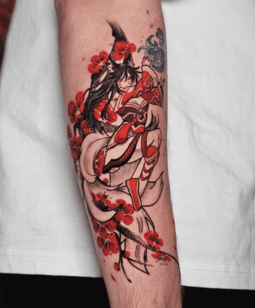 Ahri Red League of Legends Tattoo