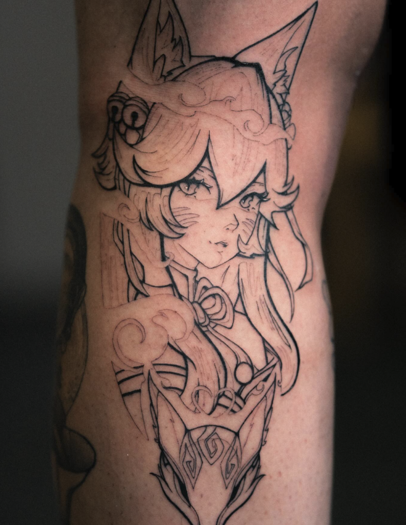 Ahri Simple League of Legends Tattoo