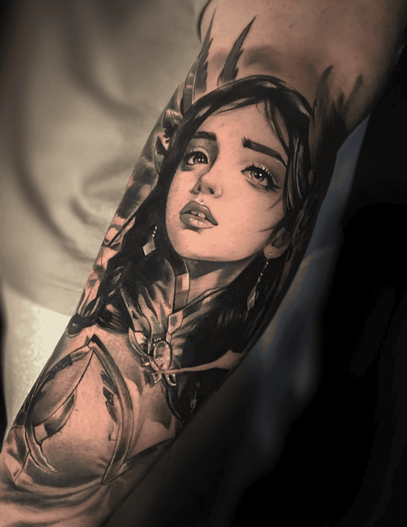 Irelia Pose League of Legends Tattoo