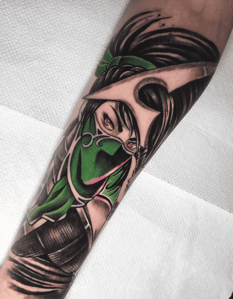 Akali Green League of Legends Tattoo
