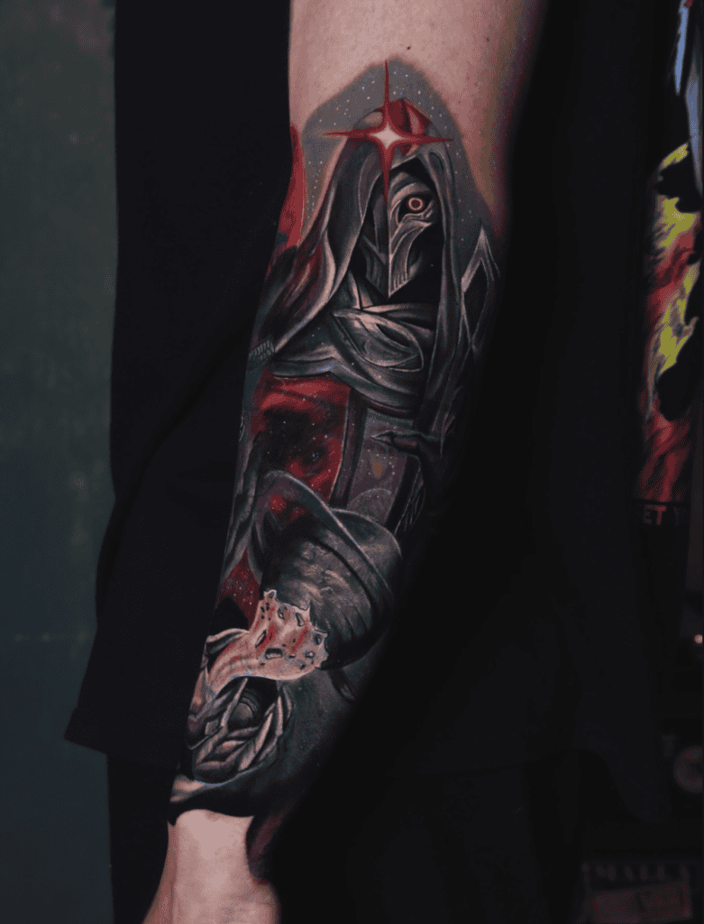 Jhin Dark League of Legends Tattoo