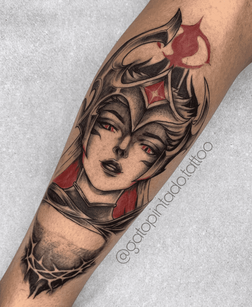Syndra Red League of Legends Tattoo