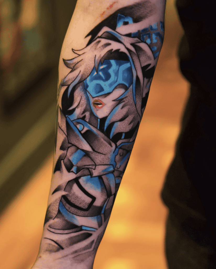 Ashe Blue League of Legends Tattoo