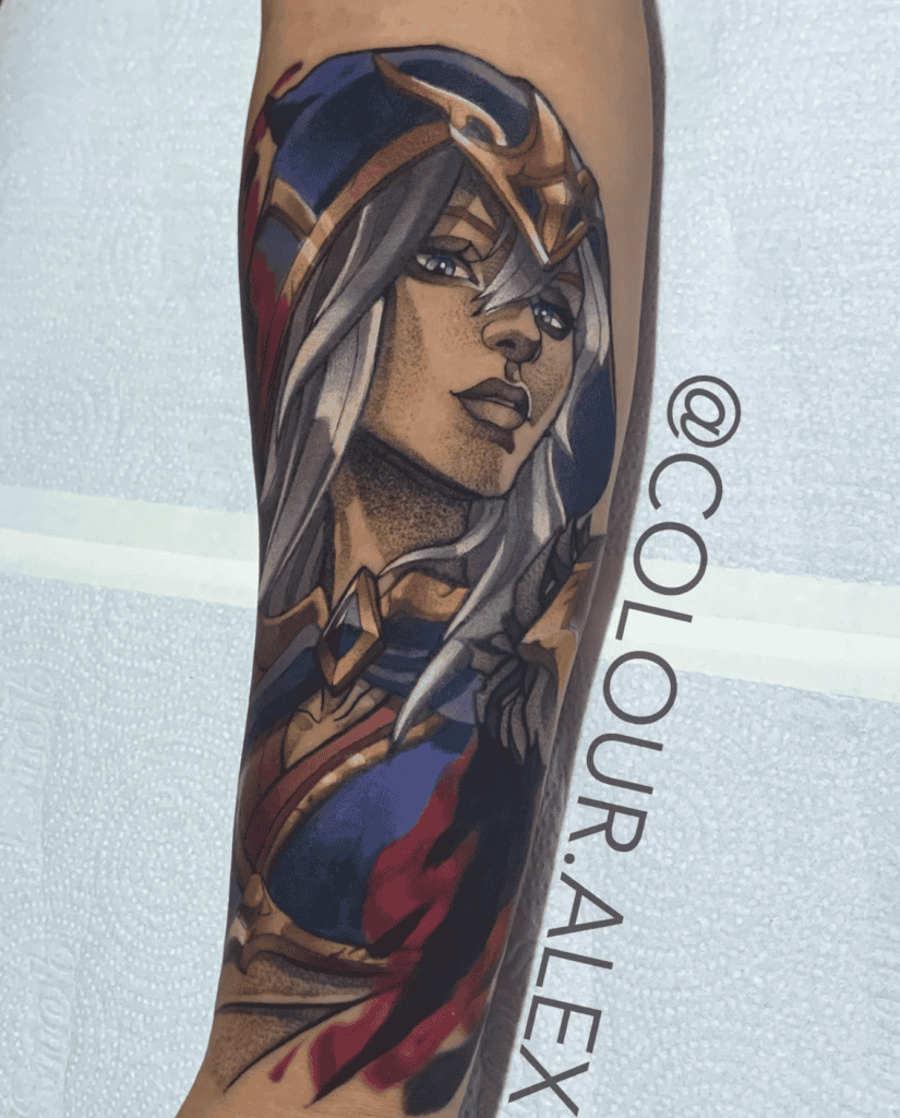 Ashe Hood League of Legends Tattoo