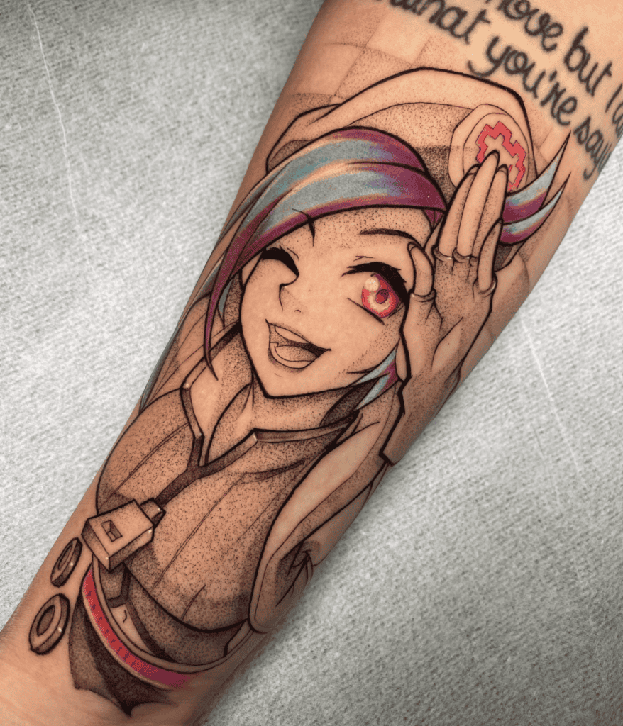 Caitlyn Salute League of Legends Tattoo