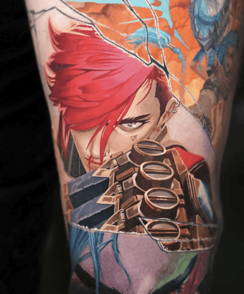 Vi Break League of Legends Tattoo