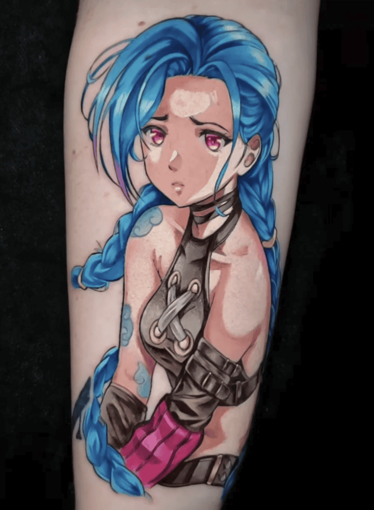 Jinx Anime League of Legends Tattoo