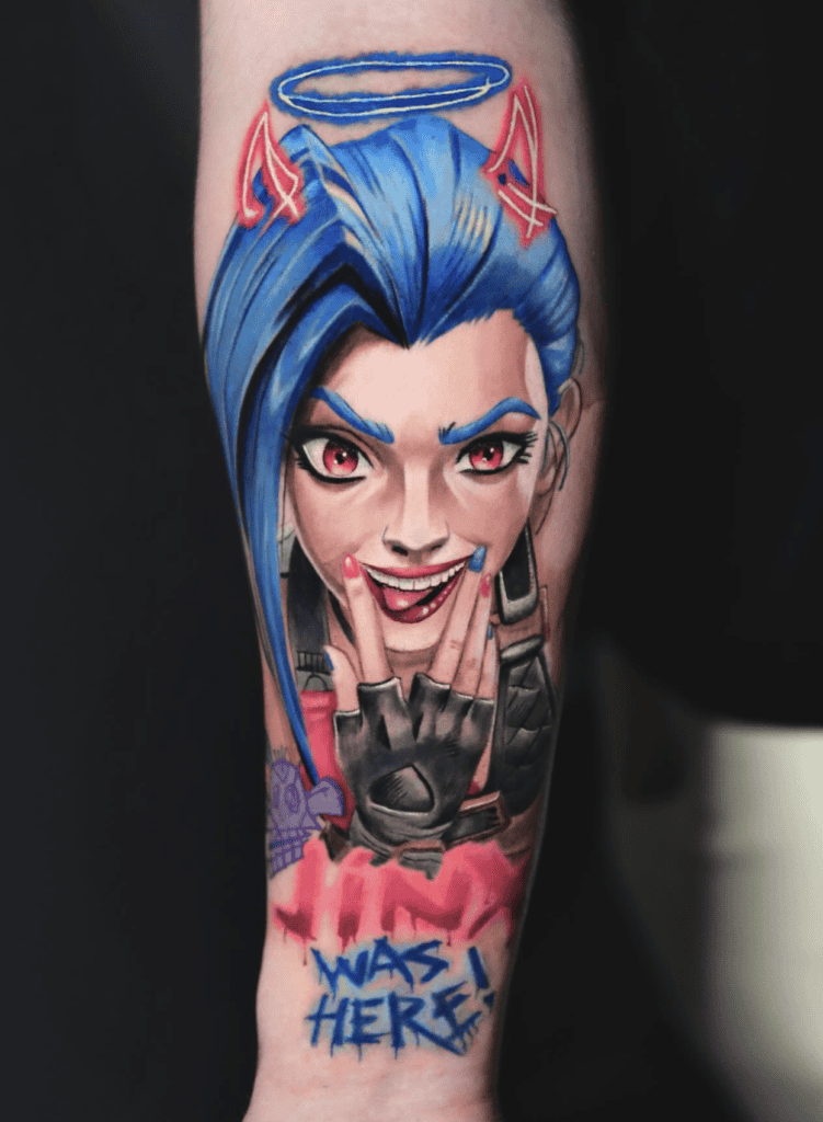 Jinx Devil League of Legends Tattoo