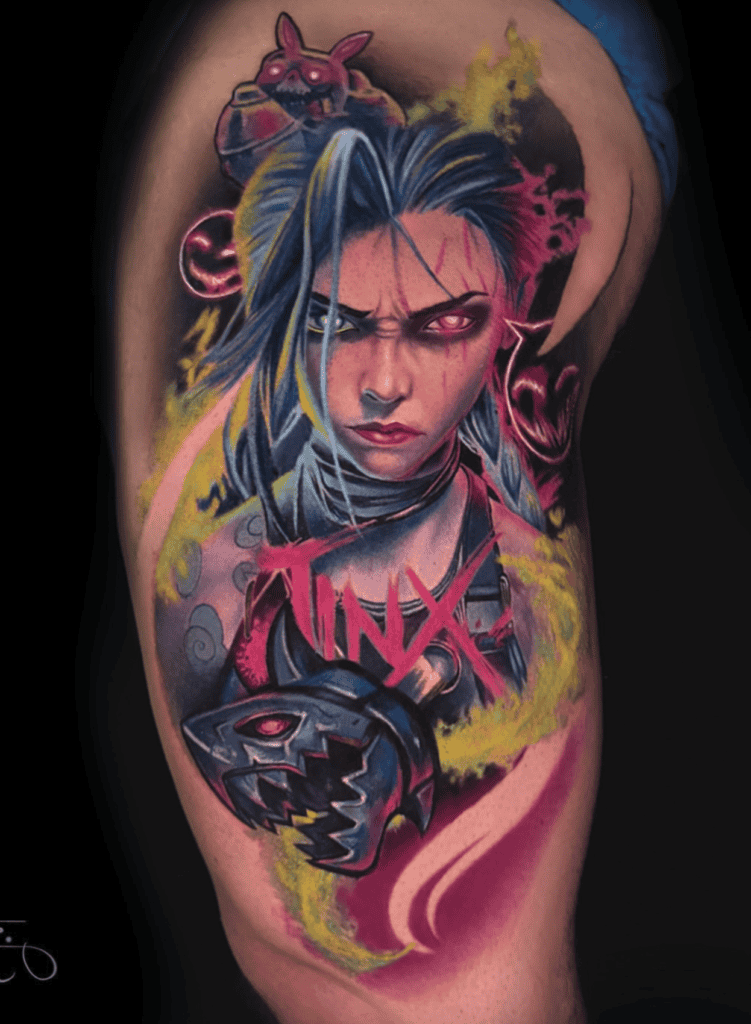 Jinx League of Legends Tattoo
