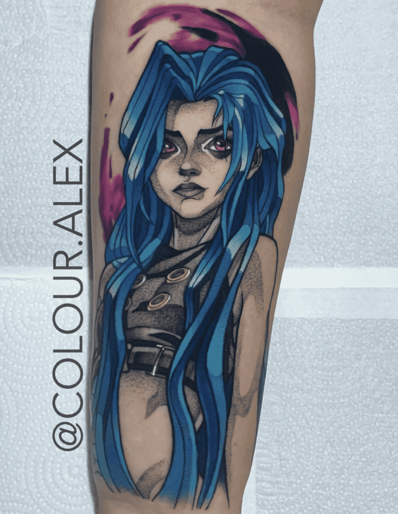 Jinx Pose League of Legends Tattoo
