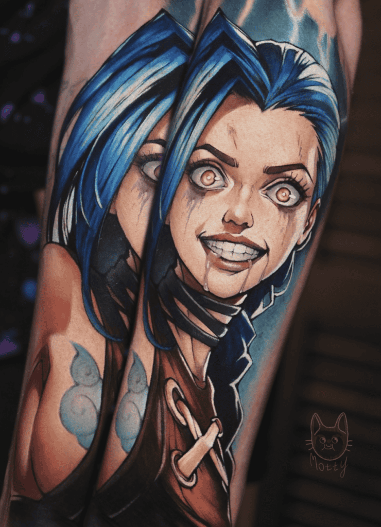 Jinx Smile League of Legends Tattoo