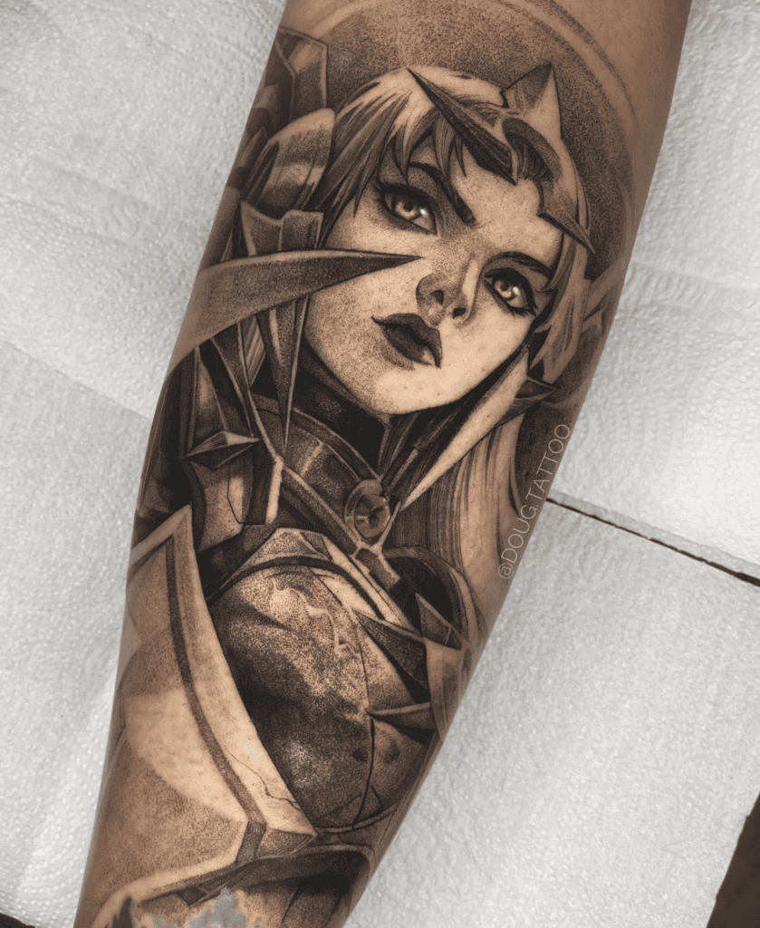 Leona Pose League of Legends Tattoo