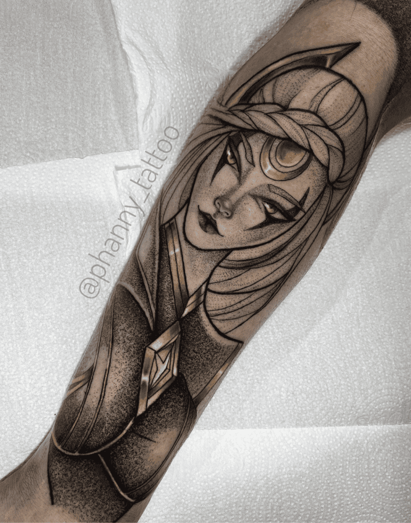 Diana Pose League of Legends Tattoo