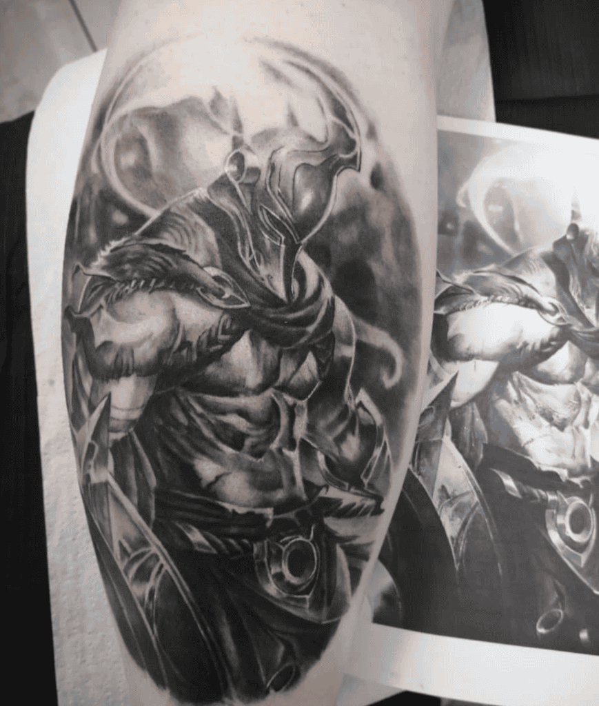 Pantheon Frame League of Legends Tattoo