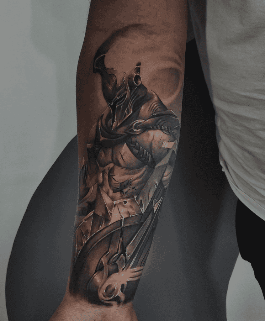 Pantheon Stance League of Legends Tattoo