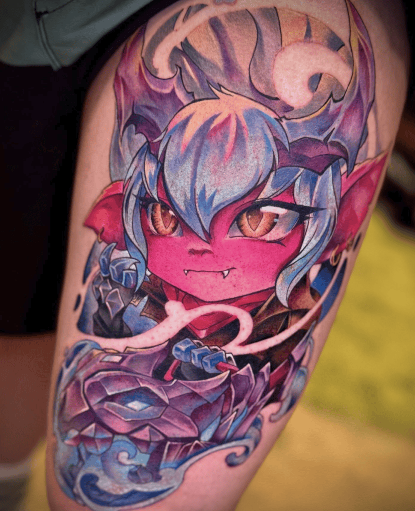 Tristana Pink League of Legends Tattoo