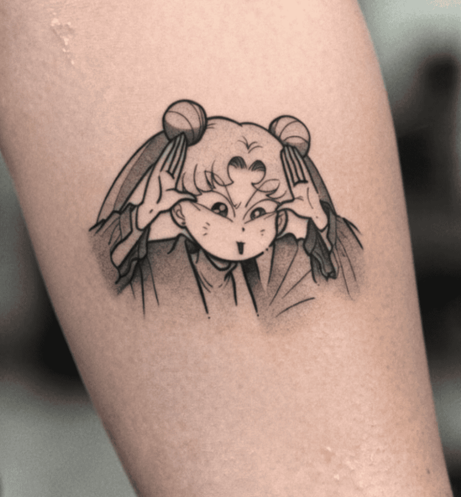 Usagi Tsukino Face Sailor Moon Tattoo