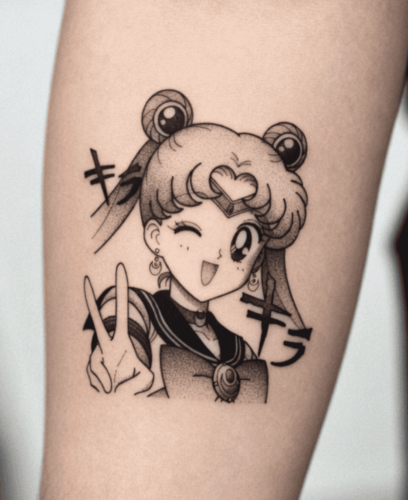 Usagi Tsukino Peace Sailor Moon Tattoo