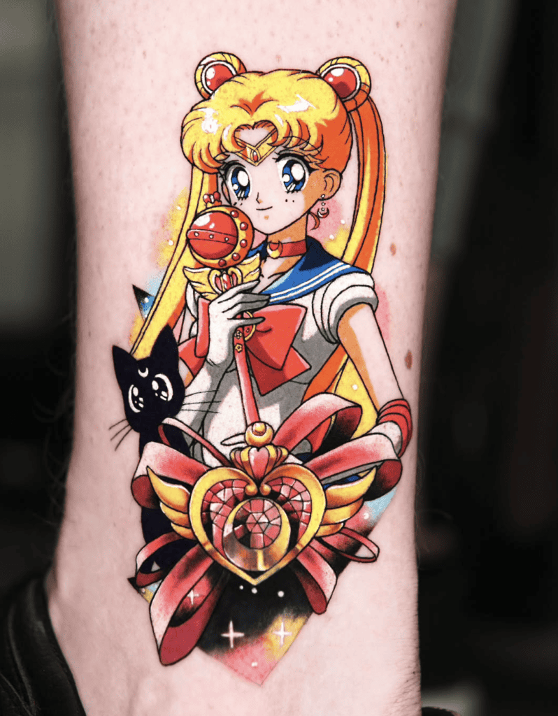 Usagi Tsukino Staff Sailor Moon Tattoo