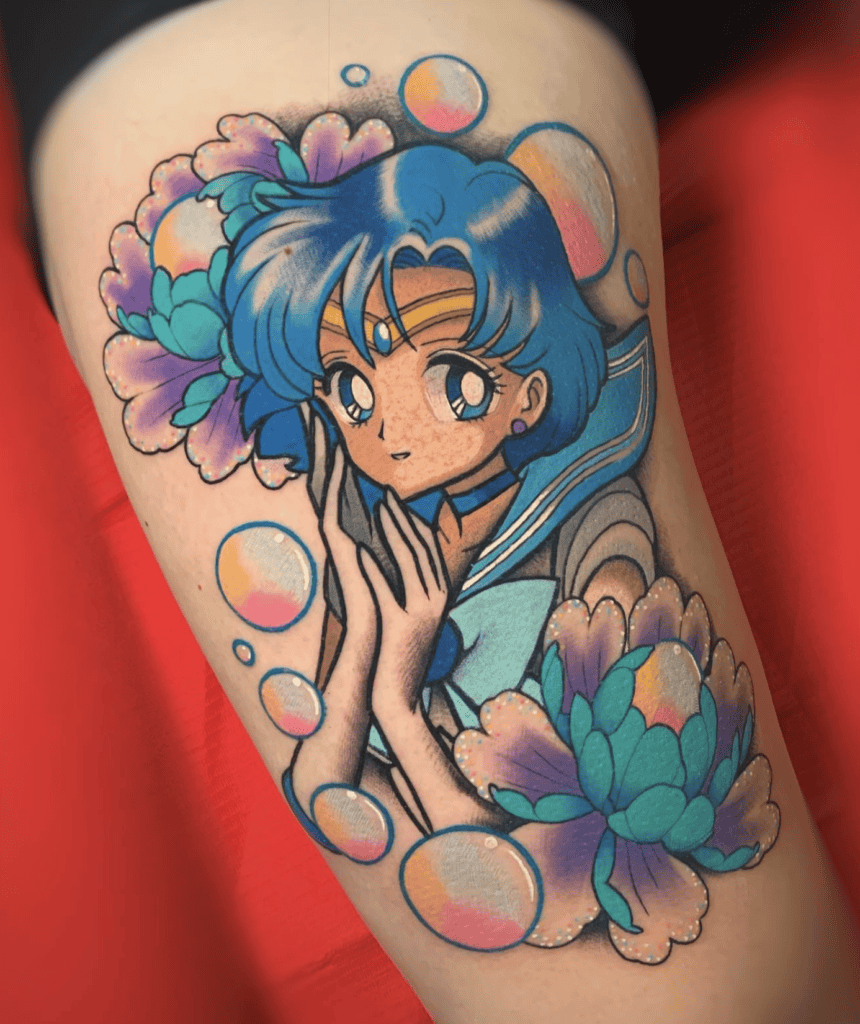 Ami Mizuno Bubbles Sailor Moon Tattoo