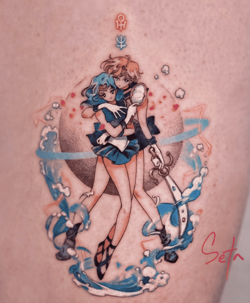 Haruka Tenoh Stance Sailor Moon Tattoo